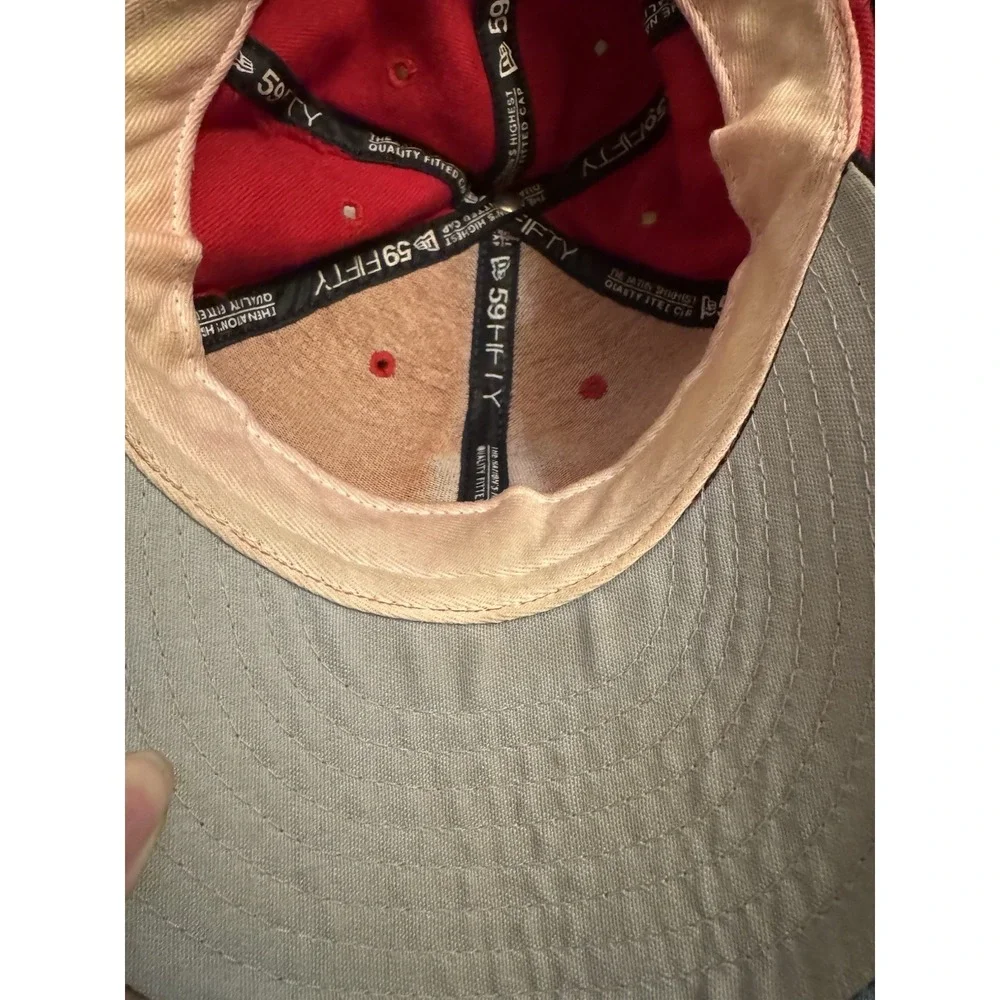 Vtg 90s New‎ Era 59FIFTY Diamond Collection Boston Red Sox Hat Size 7 Wool USA
